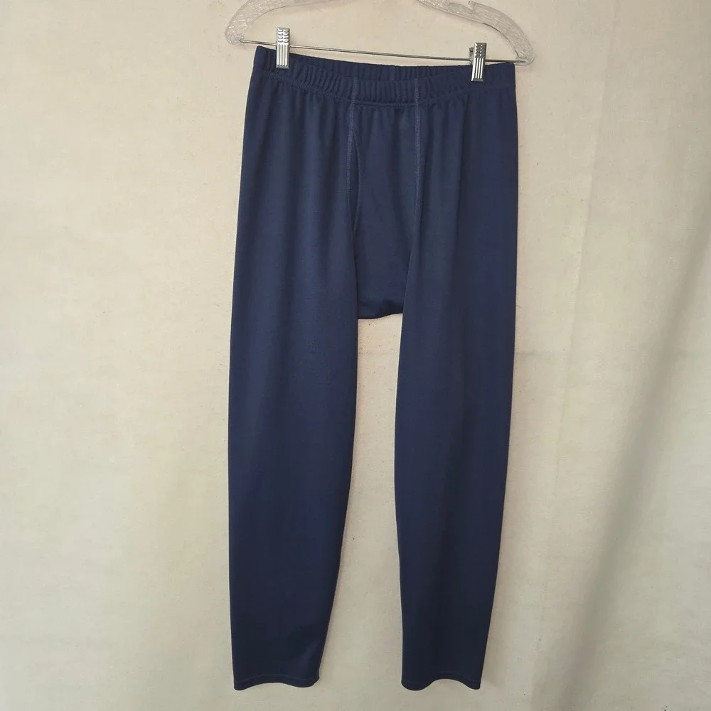 Cabelas Mens Navy Blue Thermal Base Layer Pants M33UW021 Size Large Reg